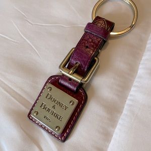 Dooney & Bourke Leather Strap Keychain - Purple